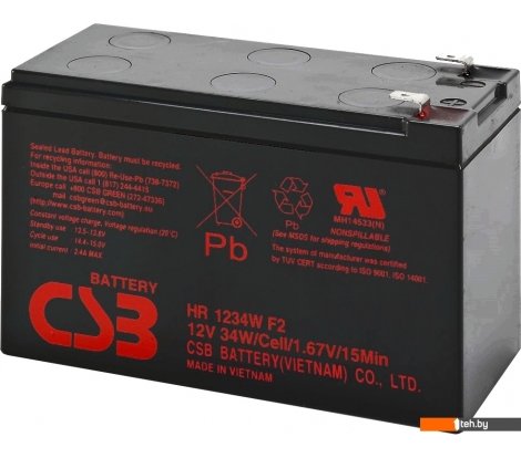  - Мотоциклетные аккумуляторы CSB HR1234W F2 (12В/9 А·ч) - HR1234W F2 (12В/9 А·ч)