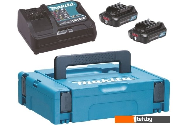 Аккумуляторы и зарядные устройства для инструмента Makita BL1021B + DC10SB (12В/2 Ah + 12В) Аккумуляторы и зарядные устройства для инструмента Makita BL1021B + DC10SB (12В/2 Ah + 12В)