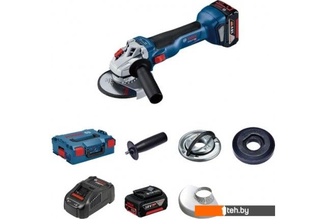 Угловые шлифмашины (болгарки) Bosch GWS 18V-10 Professional 06019J4004 (с 2-мя АКБ, кейс) Угловые шлифмашины (болгарки) Bosch GWS 18V-10 Professional 06019J4004 (с 2-мя АКБ, кейс)