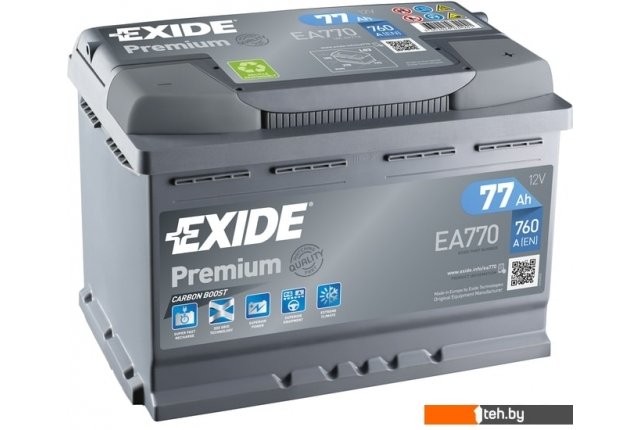 Автомобильные аккумуляторы Exide Premium EA770 (77 А/ч) Автомобильные аккумуляторы Exide Premium EA770 (77 А/ч)