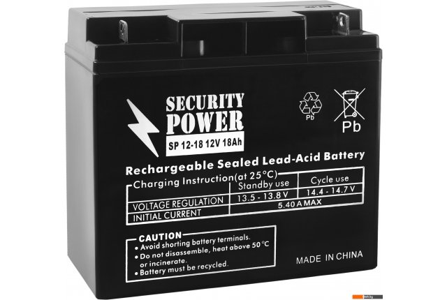 Аккумуляторы для ИБП Security Power SP 12-18 (12В/18 А·ч)