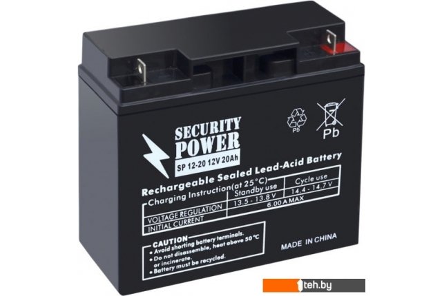 Аккумуляторы для ИБП Security Power SP 12-20 (12В/20 А·ч) Аккумуляторы для ИБП Security Power SP 12-20 (12В/20 А·ч)