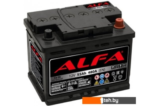 Автомобильные аккумуляторы ALFA Hybrid 55 R (55 А·ч) Автомобильные аккумуляторы ALFA Hybrid 55 R (55 А·ч)