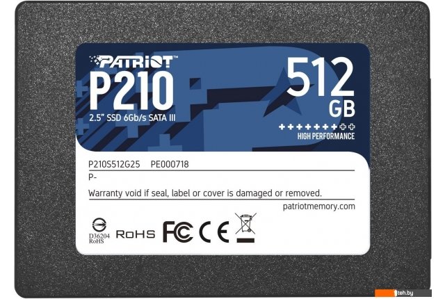 SSD Patriot P210 512GB P210S512G25 SSD Patriot P210 512GB P210S512G25