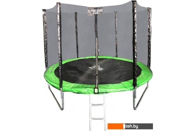 Батуты Atlas Sport 252 см - 8ft Basic (с лестницей, зеленый) Батуты Atlas Sport 252 см - 8ft Basic (с лестницей, зеленый)