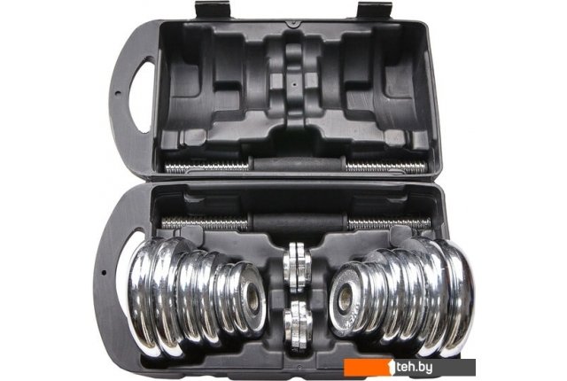 Гантели, гири, штанги Atlas Sport Хромированные в чемодане 2x10 кг Гантели, гири, штанги Atlas Sport Хромированные в чемодане 2x10 кг