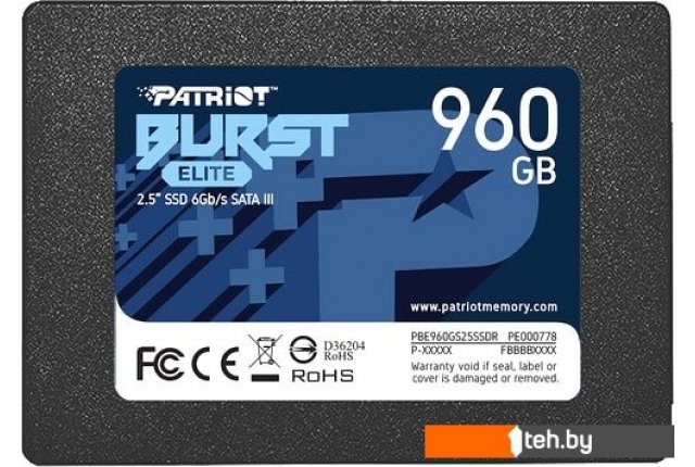 SSD Patriot Burst Elite 960GB PBE960GS25SSDR SSD Patriot Burst Elite 960GB PBE960GS25SSDR