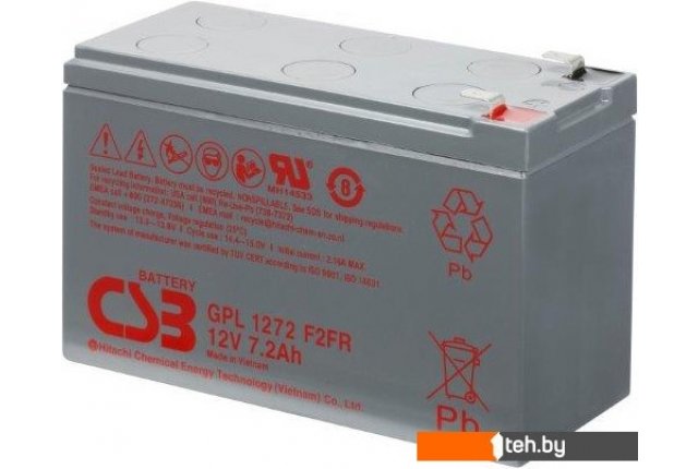 Аккумуляторы для ИБП CSB Battery GPL1272 F2FR (12В/7.2 А·ч) Аккумуляторы для ИБП CSB Battery GPL1272 F2FR (12В/7.2 А·ч)