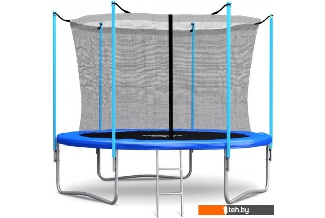 Батуты Atlas Sport 252 см - 8ft (с лестницей, внутренняя сетка, синий) Батуты Atlas Sport 252 см - 8ft (с лестницей, внутренняя сетка, синий)