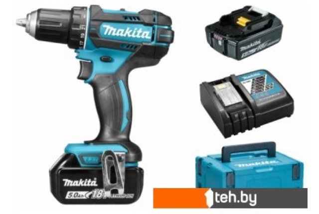 Шуруповерты, гайковерты, электроотвертки Makita DDF482RTJ (с 2-мя АКБ, кейс) Шуруповерты, гайковерты, электроотвертки Makita DDF482RTJ (с 2-мя АКБ, кейс)