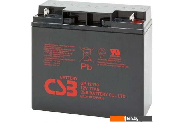 Аккумуляторы для ИБП CSB Battery GP12170 (12В/17 А·ч) Аккумуляторы для ИБП CSB Battery GP12170 (12В/17 А·ч)