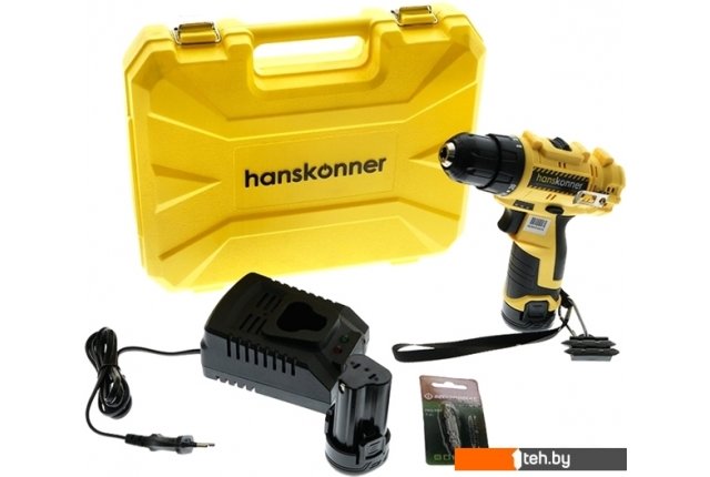 Шуруповерты, гайковерты, электроотвертки Hanskonner HCD1230R (с 2-мя АКБ, кейс) Шуруповерты, гайковерты, электроотвертки Hanskonner HCD1230R (с 2-мя АКБ, кейс)