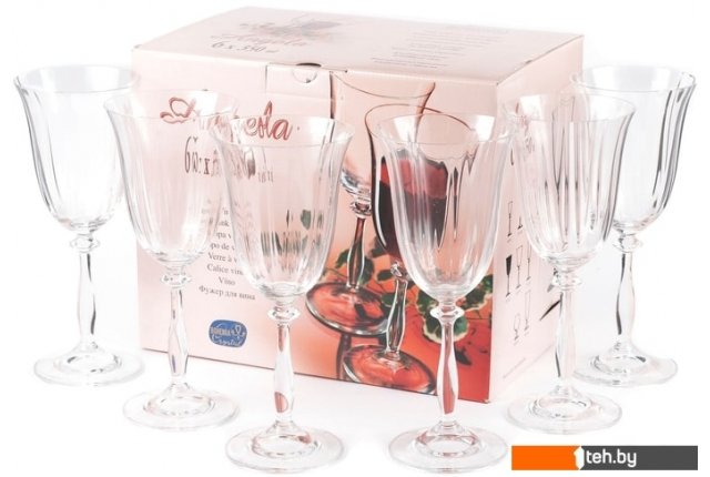 Стаканы, бокалы, рюмки Bohemia Crystal Angela 40600/1/350 Стаканы, бокалы, рюмки Bohemia Crystal Angela 40600/1/350