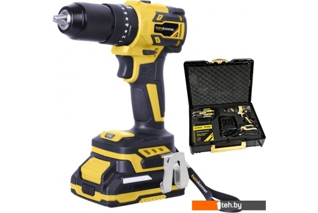 Шуруповерты, гайковерты, электроотвертки Hanskonner HCD2065PRO (с 2-мя АКБ, кейс) Шуруповерты, гайковерты, электроотвертки Hanskonner HCD2065PRO (с 2-мя АКБ, кейс)