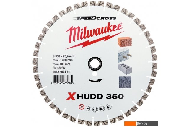 Отрезные диски Milwaukee Speedcross X-HUDD 350мм 4932492151 Отрезные диски Milwaukee Speedcross X-HUDD 350мм 4932492151
