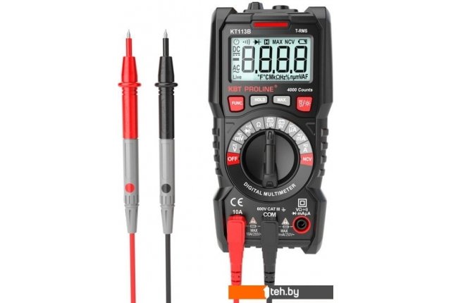 Мультиметры, токовые клещи, индикаторные отвертки КВТ Proline KT113В Мультиметры, токовые клещи, индикаторные отвертки КВТ Proline KT113В