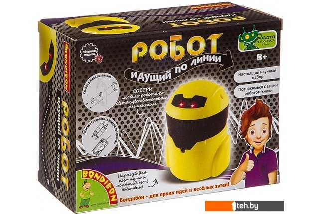 Игры-опыты, эксперименты Bondibon Науки с Буки Робот, идущий по линии ВВ3344 Игры-опыты, эксперименты Bondibon Науки с Буки Робот, идущий по линии ВВ3344