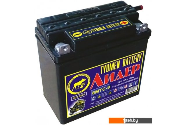 Мотоциклетные аккумуляторы Tyumen Battery Лидер 6МТС-9 (9 А·ч) Мотоциклетные аккумуляторы Tyumen Battery Лидер 6МТС-9 (9 А·ч)