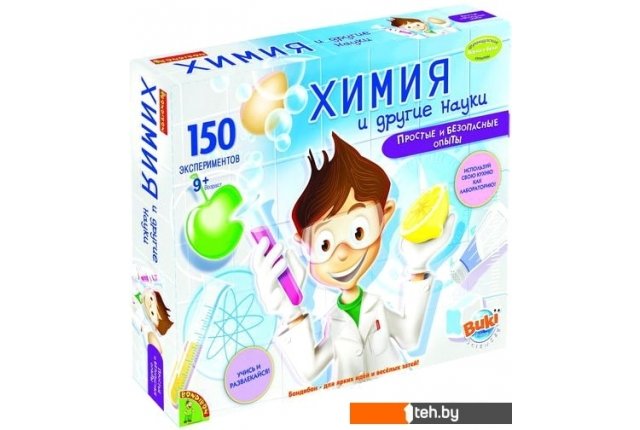 Игры-опыты, эксперименты Bondibon Науки с Буки Химия и другие науки 150 экспериментов ВВ47457 Игры-опыты, эксперименты Bondibon Науки с Буки Химия и другие науки 150 экспериментов ВВ47457