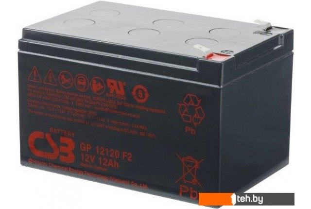 Аккумуляторы для ИБП CSB Battery GP12120 F2 (12В/12 А·ч) Аккумуляторы для ИБП CSB Battery GP12120 F2 (12В/12 А·ч)
