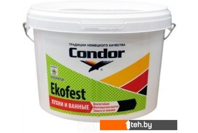 Краски и эмали Condor Ekofest база A 7.5 кг (белый) Краски и эмали Condor Ekofest база A 7.5 кг (белый)
