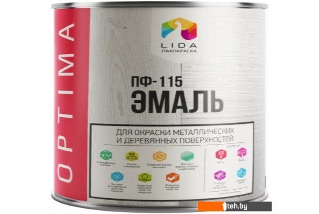 Краски и эмали LIDA Optima ПФ-115 20 кг (белый) Краски и эмали LIDA Optima ПФ-115 20 кг (белый)