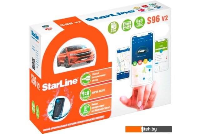 Автосигнализации StarLine S96 v2 2CAN+4LIN 2SIM GSM Автосигнализации StarLine S96 v2 2CAN+4LIN 2SIM GSM