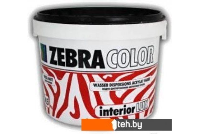 Краски и эмали Zebracolor Интерьер Люкс 15кг (белый) Краски и эмали Zebracolor Интерьер Люкс 15кг (белый)