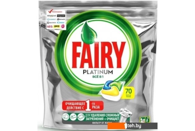 Бытовая химия Fairy Platinum Lemon All in 1 (70 шт) Бытовая химия Fairy Platinum Lemon All in 1 (70 шт)