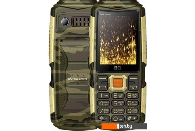 Мобильные телефоны BQ BQ-2430 Tank Power (камуфляж/золотистый) Мобильные телефоны BQ BQ-2430 Tank Power (камуфляж/золотистый)
