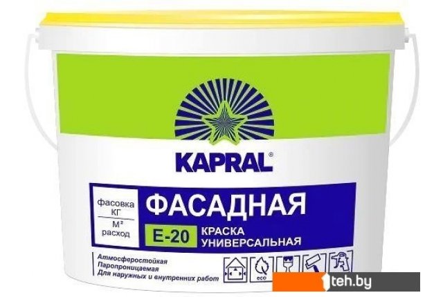 Краски и эмали Kapral Kapral E-20 15 кг (белый) Краски и эмали Kapral Kapral E-20 15 кг (белый)