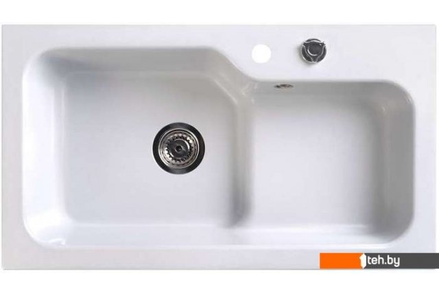 Кухонные мойки Belux SG-REC-HALF-8045-01 (белый кварц) Кухонные мойки Belux SG-REC-HALF-8045-01 (белый кварц)