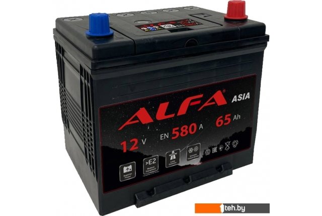 Автомобильные аккумуляторы ALFA Asia JR 580A (65 А·ч) Автомобильные аккумуляторы ALFA Asia JR 580A (65 А·ч)
