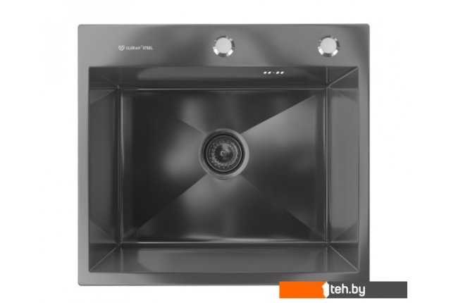 Кухонные мойки Ulgran Steel 50x45 (черная брашированная сталь) Кухонные мойки Ulgran Steel 50x45 (черная брашированная сталь)