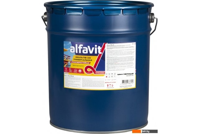 Краски и эмали Alfavit ПФ-115 20кг (черный) Краски и эмали Alfavit ПФ-115 20кг (черный)