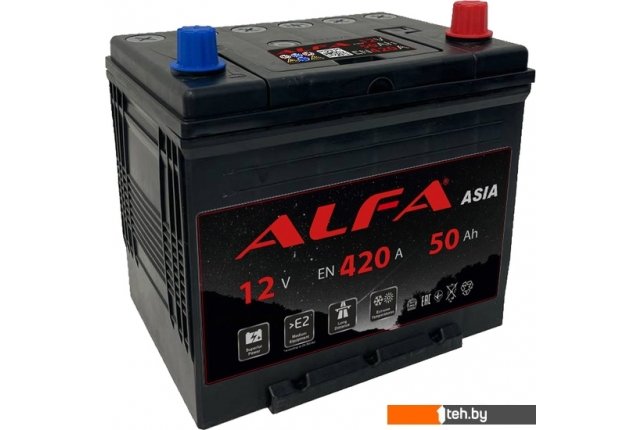 Автомобильные аккумуляторы ALFA Asia JR 420A (50 А·ч) Автомобильные аккумуляторы ALFA Asia JR 420A (50 А·ч)