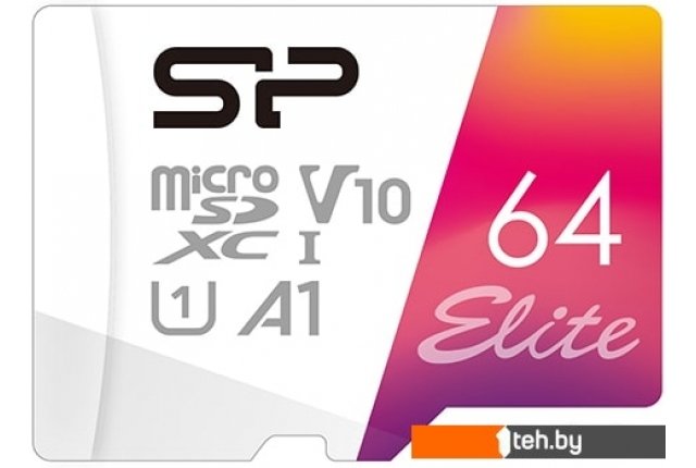 Карты памяти Silicon-Power Elite microSDXC SP064GBSTXBV1V20SP 64GB Карты памяти Silicon-Power Elite microSDXC SP064GBSTXBV1V20SP 64GB
