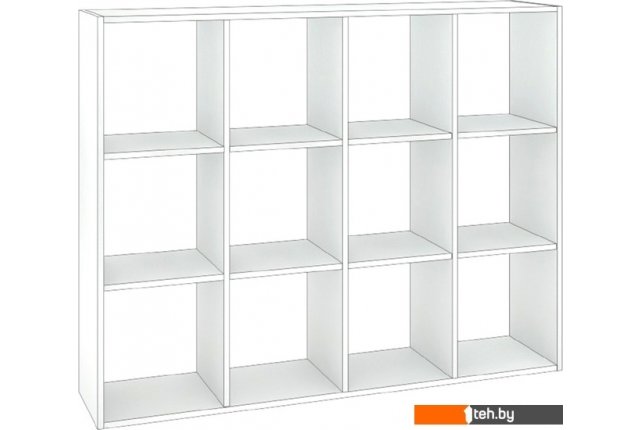 Полки, стеллажи, системы хранения Кортекс-мебель Дельта-12 км.02542 140x105 (белый) Полки, стеллажи, системы хранения Кортекс-мебель Дельта-12 км.02542 140x105 (белый)