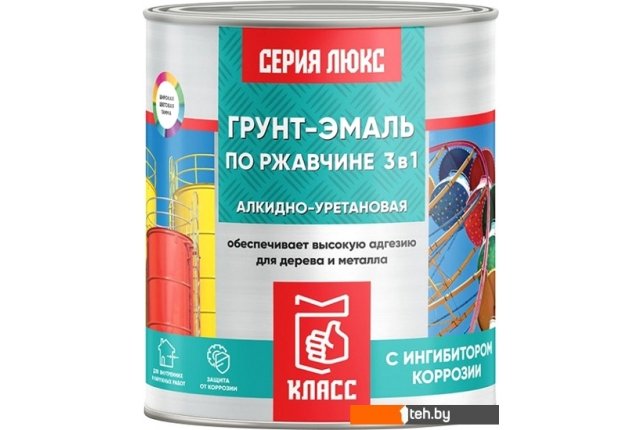 Краски и эмали Класс Люкс по ржавчине 3 в 1 5.5 кг (красно-коричневый) Краски и эмали Класс Люкс по ржавчине 3 в 1 5.5 кг (красно-коричневый)