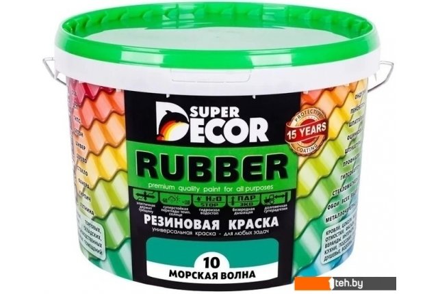 Краски и эмали Super Decor Резиновая 12 кг (№18 Кирпич) Краски и эмали Super Decor Резиновая 12 кг (№18 Кирпич)