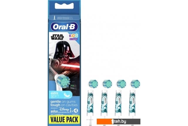 Аксессуары к товарам для красоты и здоровья Oral-B Kids EB10S Star Wars (4 шт) Аксессуары к товарам для красоты и здоровья Oral-B Kids EB10S Star Wars (4 шт)
