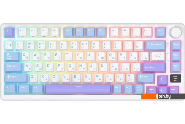 Клавиатуры Royal Kludge RK-M75 RGB Taro Milk (RK Silver) Клавиатуры Royal Kludge RK-M75 RGB Taro Milk (RK Silver)
