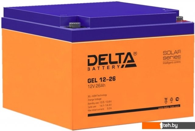Аккумуляторы для ИБП Delta GEL 12-26 (12В/26 А·ч) Аккумуляторы для ИБП Delta GEL 12-26 (12В/26 А·ч)