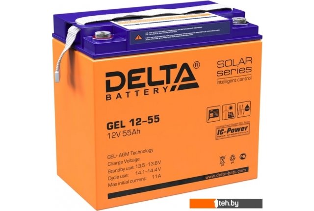 Аккумуляторы для ИБП Delta GEL 12-55 (12В/55 А·ч) Аккумуляторы для ИБП Delta GEL 12-55 (12В/55 А·ч)