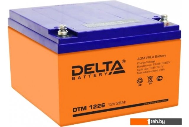 Аккумуляторы для ИБП Delta DTM 1226 (12В/26 А·ч) Аккумуляторы для ИБП Delta DTM 1226 (12В/26 А·ч)