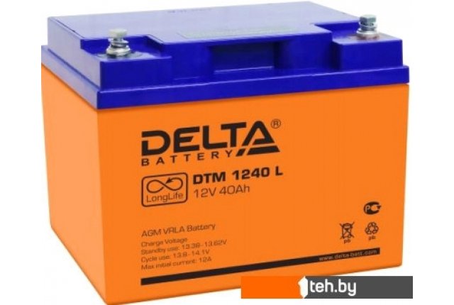 Аккумуляторы для ИБП Delta DTM 1240 L (12В/40 А·ч) Аккумуляторы для ИБП Delta DTM 1240 L (12В/40 А·ч)