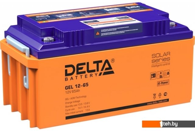Аккумуляторы для ИБП Delta GEL 12-65 (12В/65 А·ч) Аккумуляторы для ИБП Delta GEL 12-65 (12В/65 А·ч)