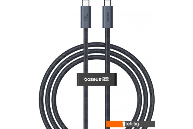 Кабели, адаптеры, разветвители Baseus Flash Series 2 USB4 Full Featured Data Cable 240W USB Type-C - USB Type-C (1 м, черный) Кабели, адаптеры, разветвители Baseus Flash Series 2 USB4 Full Featured Data Cable 240W USB Type-C - USB Type-C (1 м, черный)