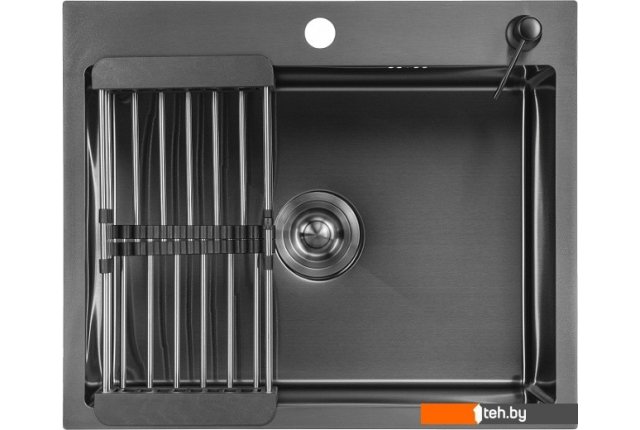 Кухонные мойки Saniteco 6045 Nano (с сифоном, дозатором и коландером) Кухонные мойки Saniteco 6045 Nano (с сифоном, дозатором и коландером)