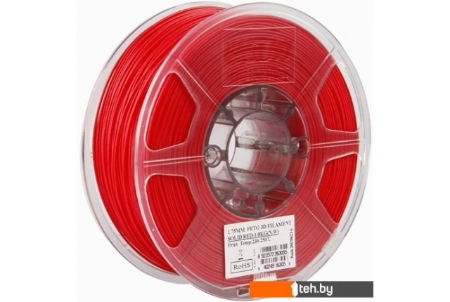 Расходные материалы и аксессуары для 3D-печати eSUN PET-G 1.75 мм 1000 г (красный непрозрачный) Расходные материалы и аксессуары для 3D-печати eSUN PET-G 1.75 мм 1000 г (красный непрозрачный)